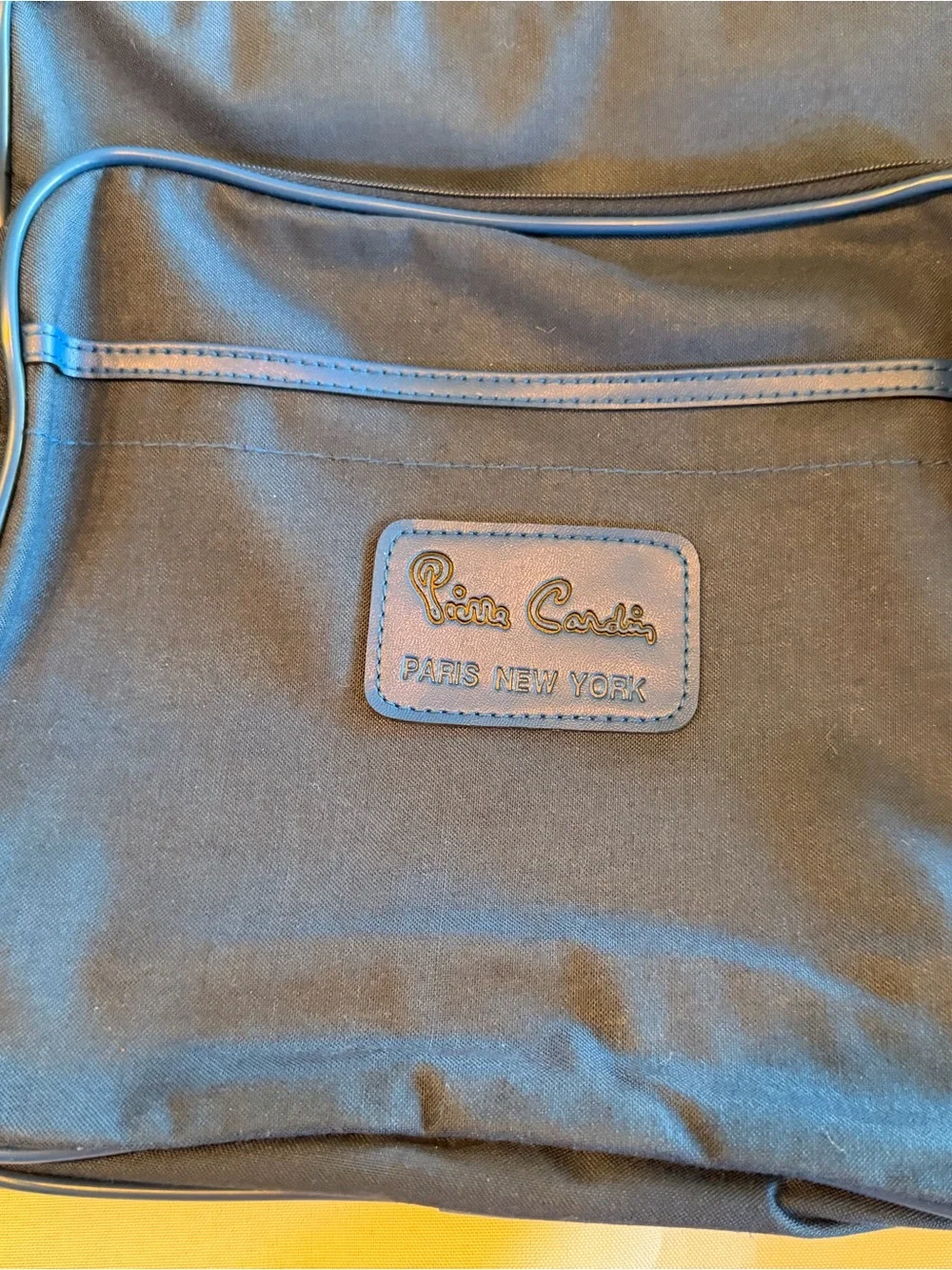 Vintage 1970s RARE NWT Pierre Cardin Blue Nylon Messenger Bag